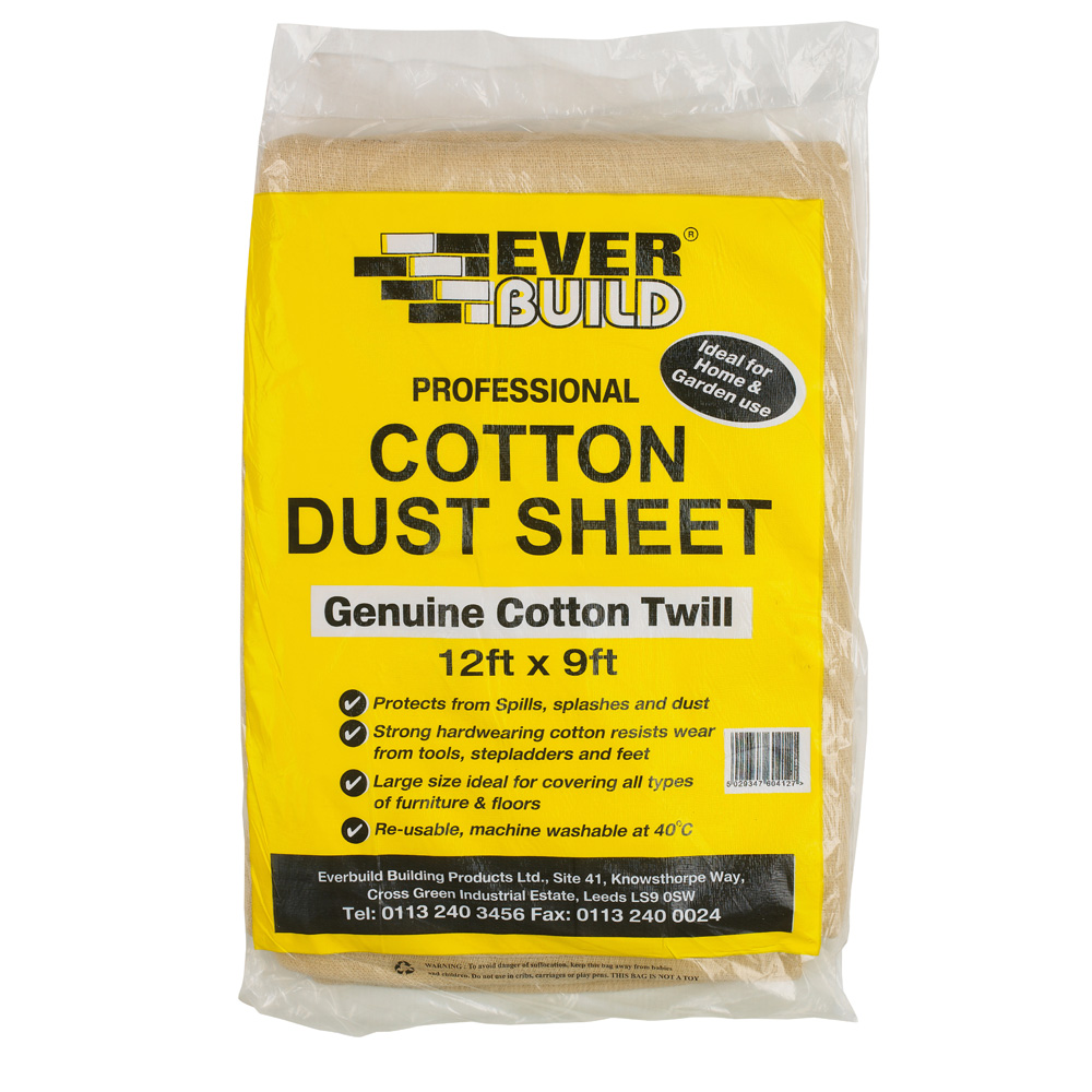 Everbuild Professional Cotton Dust Sheet (12ft x 9ft)